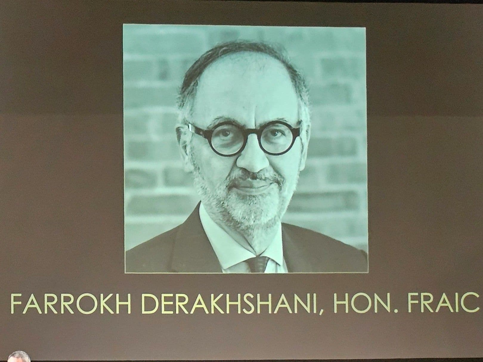 Farrokh Derakhshani, Director of the Aga Khan Award for Architecture, received one of RAIC's highest honours in Vancouver on 6 May for his decades shaping global architectural discourse.